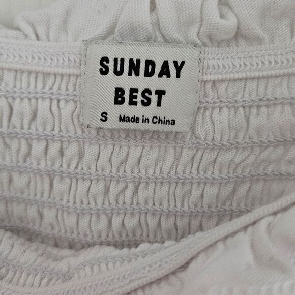 Sunday Best White Smocked Top - Picture 3 of 3